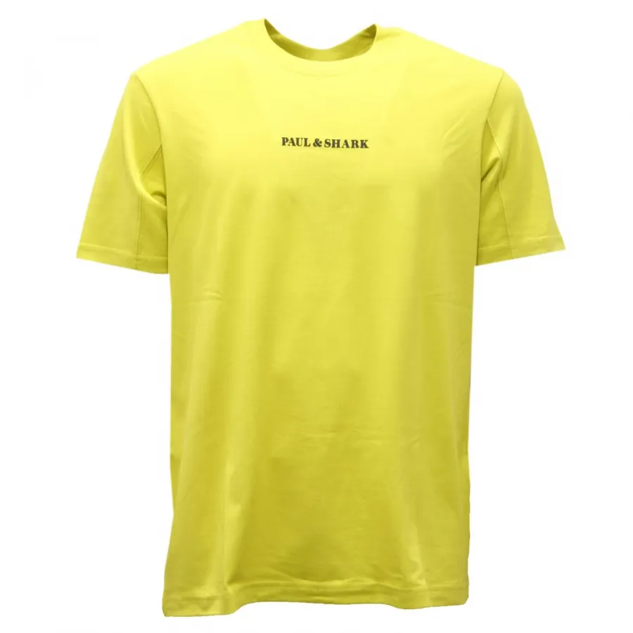 1438AH maglia uomo PAUL&SHARK lime green cotton t-shirt man