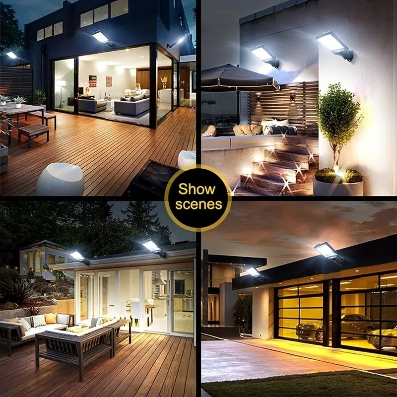 1pc Luce Solare Esterna LED COB SMD, 1200 Lumen, 3 Modalità Di Luce, Impermeabile IP67, Luce Solare Di Sicurezza Con Sensore Di 
