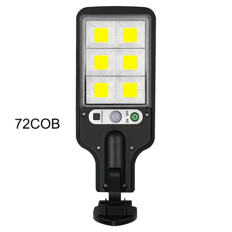 1pc Luce Solare Esterna LED COB SMD, 1200 Lumen, 3 Modalità Di Luce, Impermeabile IP67, Luce Solare Di Sicurezza Con Sensore Di 