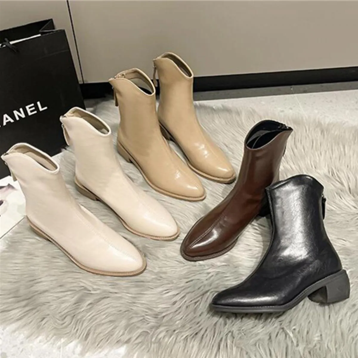 2022 stivali alti al ginocchio invernali stivali da donna scarpe da donna autunnali stivali lunghi moda tacchi quadrati stivali