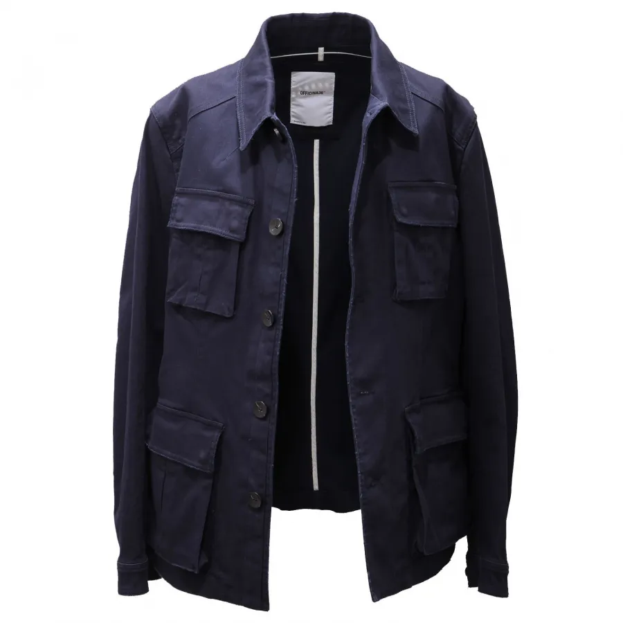 2042AD giubbotto uomo OFFICINA36 blue cotton jacket man
