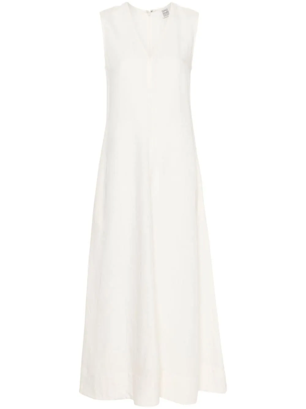Abito con scollo a V in bianco - donna