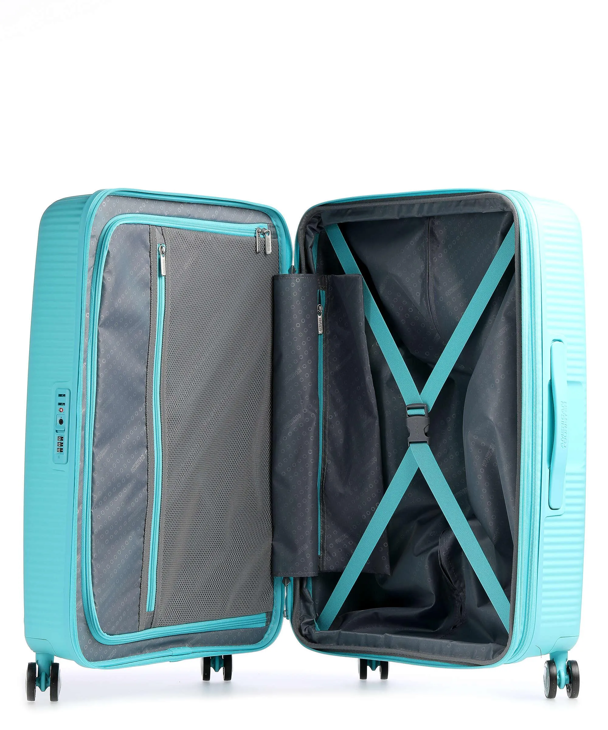  American Tourister Soundbox Valigia trolley (4 ruote) turchese 67 cm  