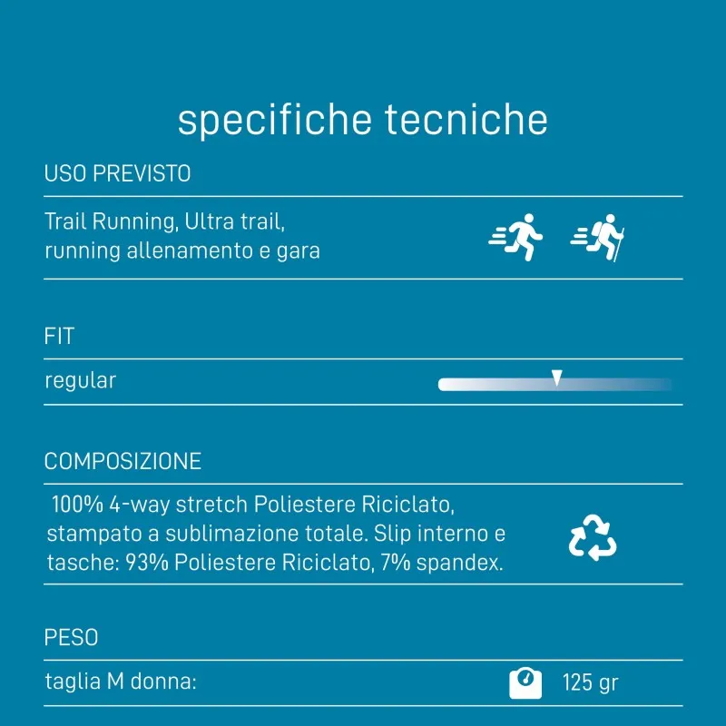 Antelope 2.0 Pantaloncini Donna Blu Cobalto