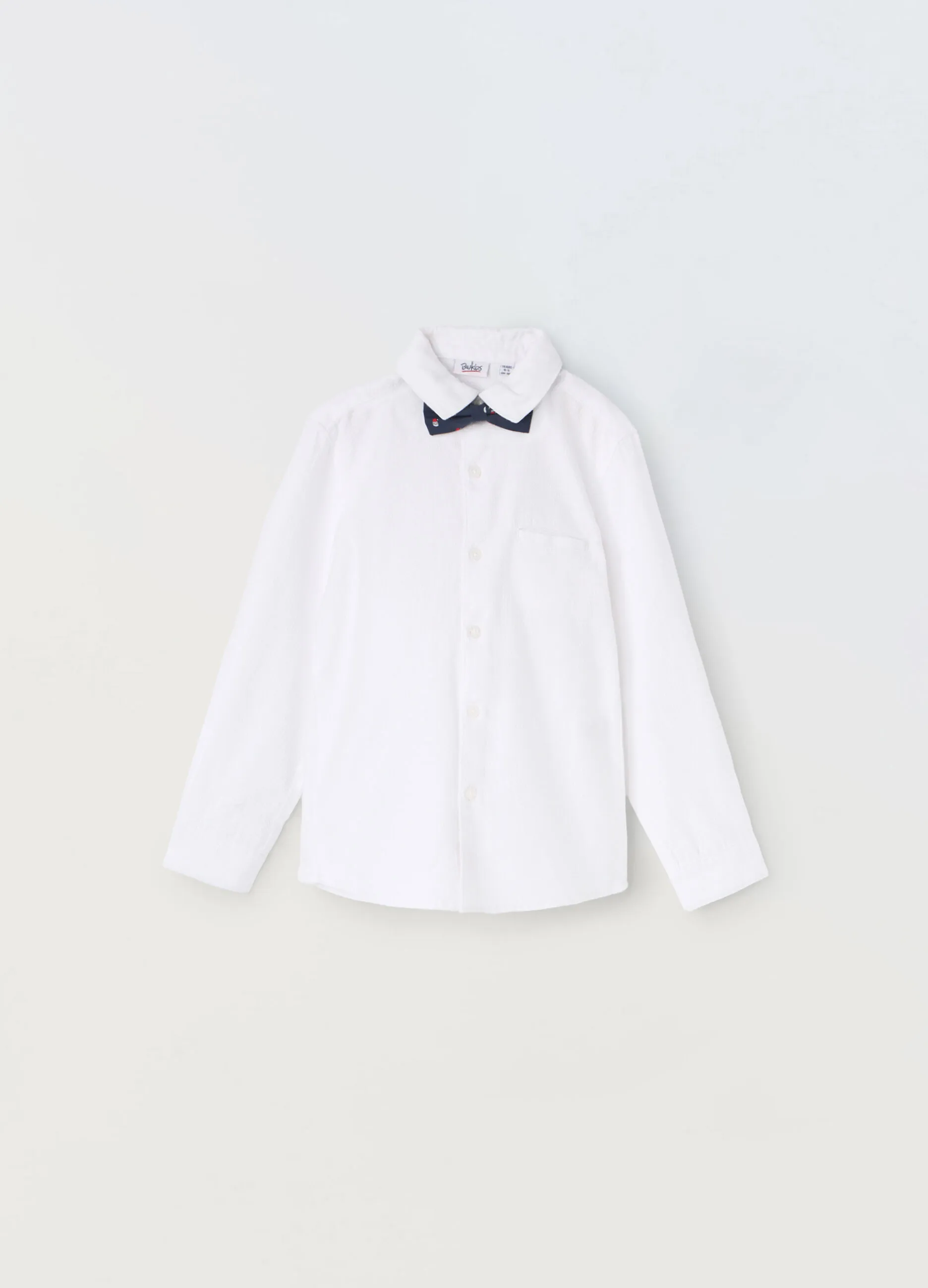 BLUKIDS  Camicia in puro cotone con papillon bambino