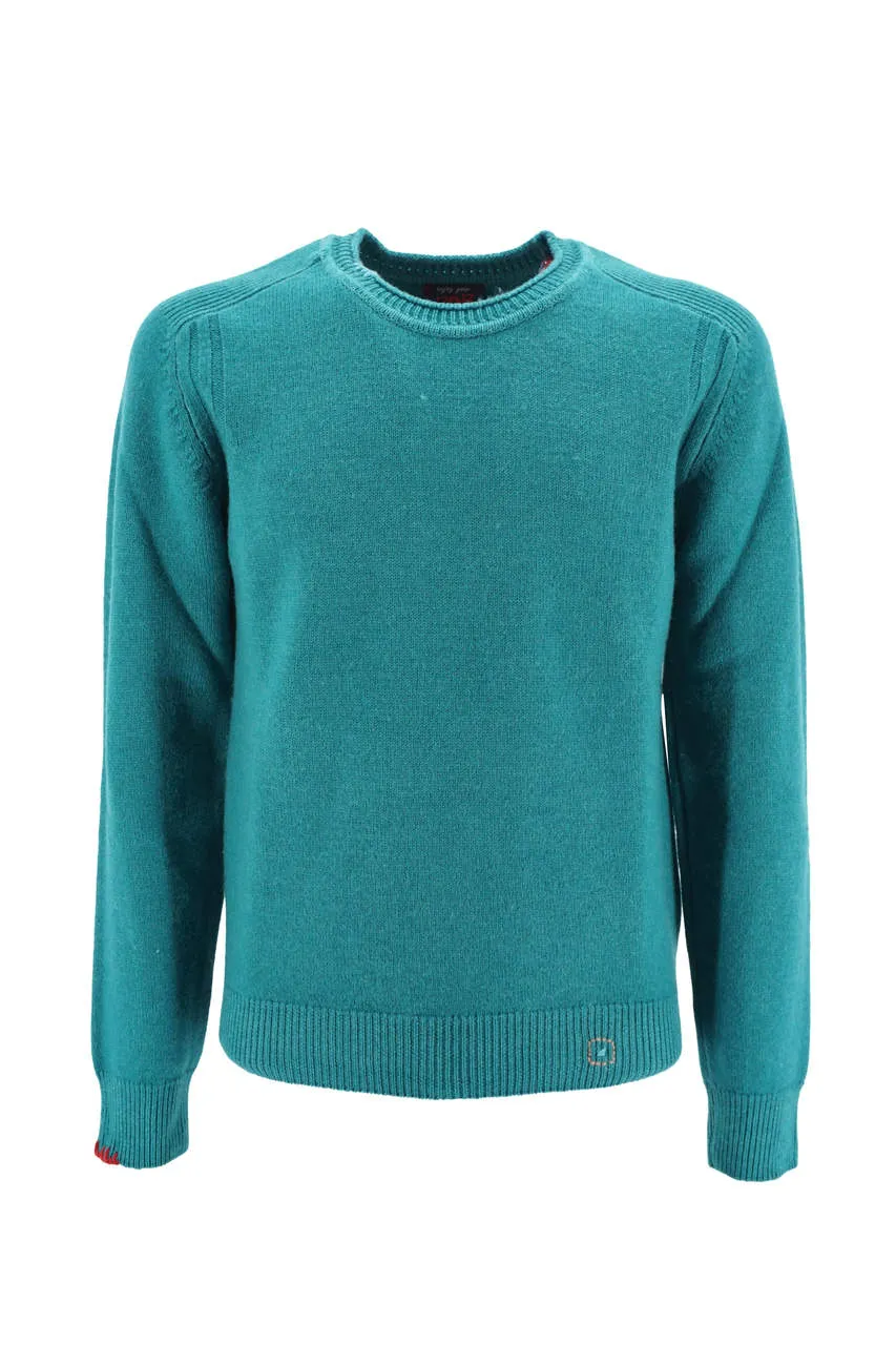 Bob Crew Neck Sweater in Wool / Green