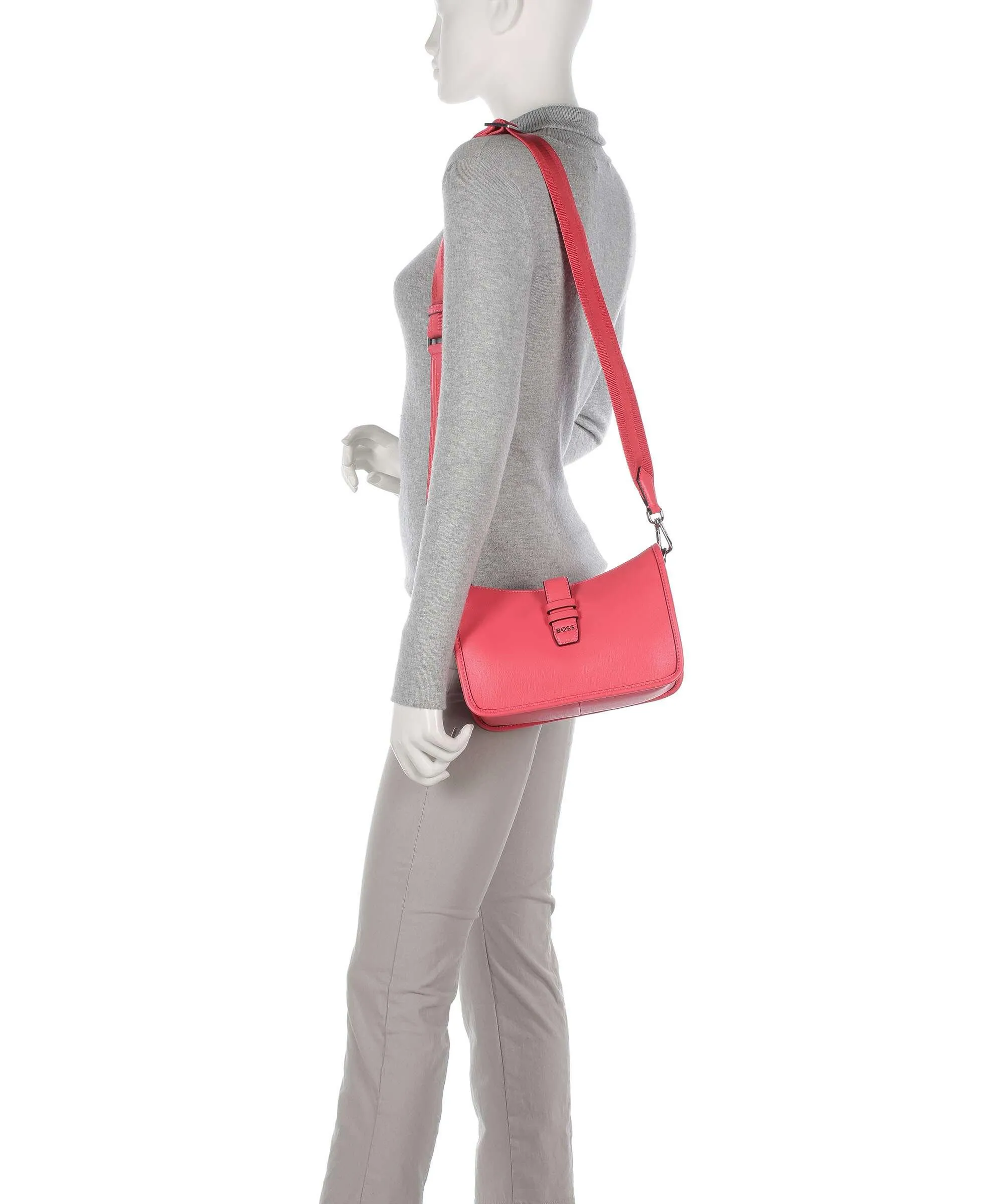  BOSS Maddie Borsa a tracolla pelle sintetica pink  