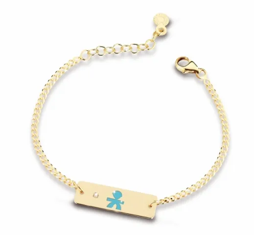 Bracciale Le Bebè - Primegioie - bimbo in oro giallo e smalto