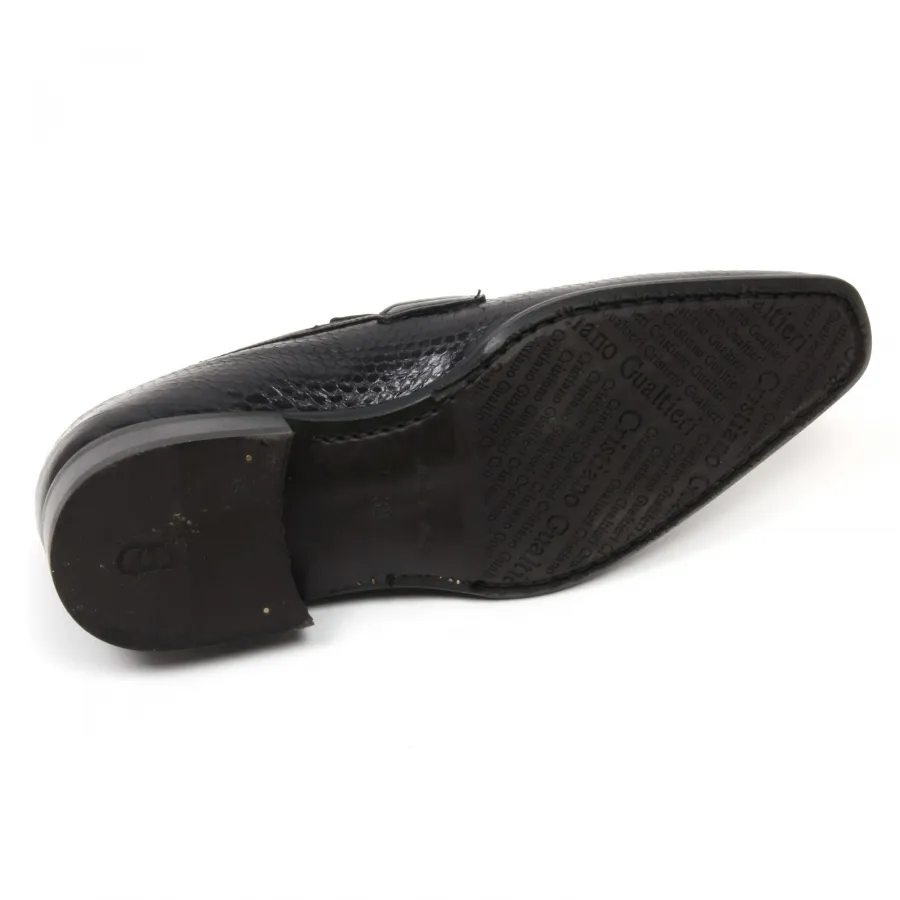 C3632 scarpa uomo CRISTIANO GUALTIERI scarpe nero shoe man without box