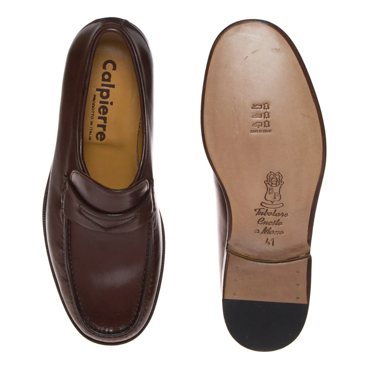 CALPIERRE 4603 MOCASSINO UOMO PELLE MARRONE  