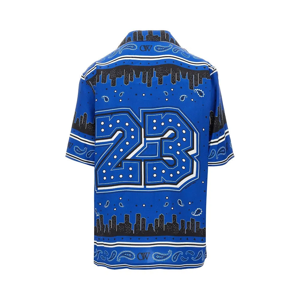 Camicia bowling in viscosa stampa Bandana