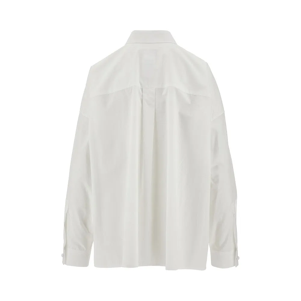 Camicia in popeline con maxi tasca a toppa