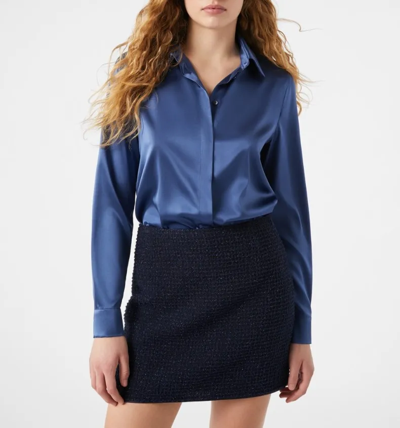Camicia in raso di seta