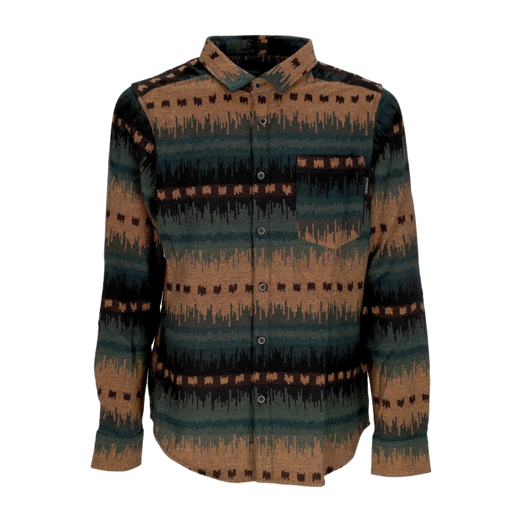 Camicia Manica Lunga Uomo Vintachi Shirt Jungle Green