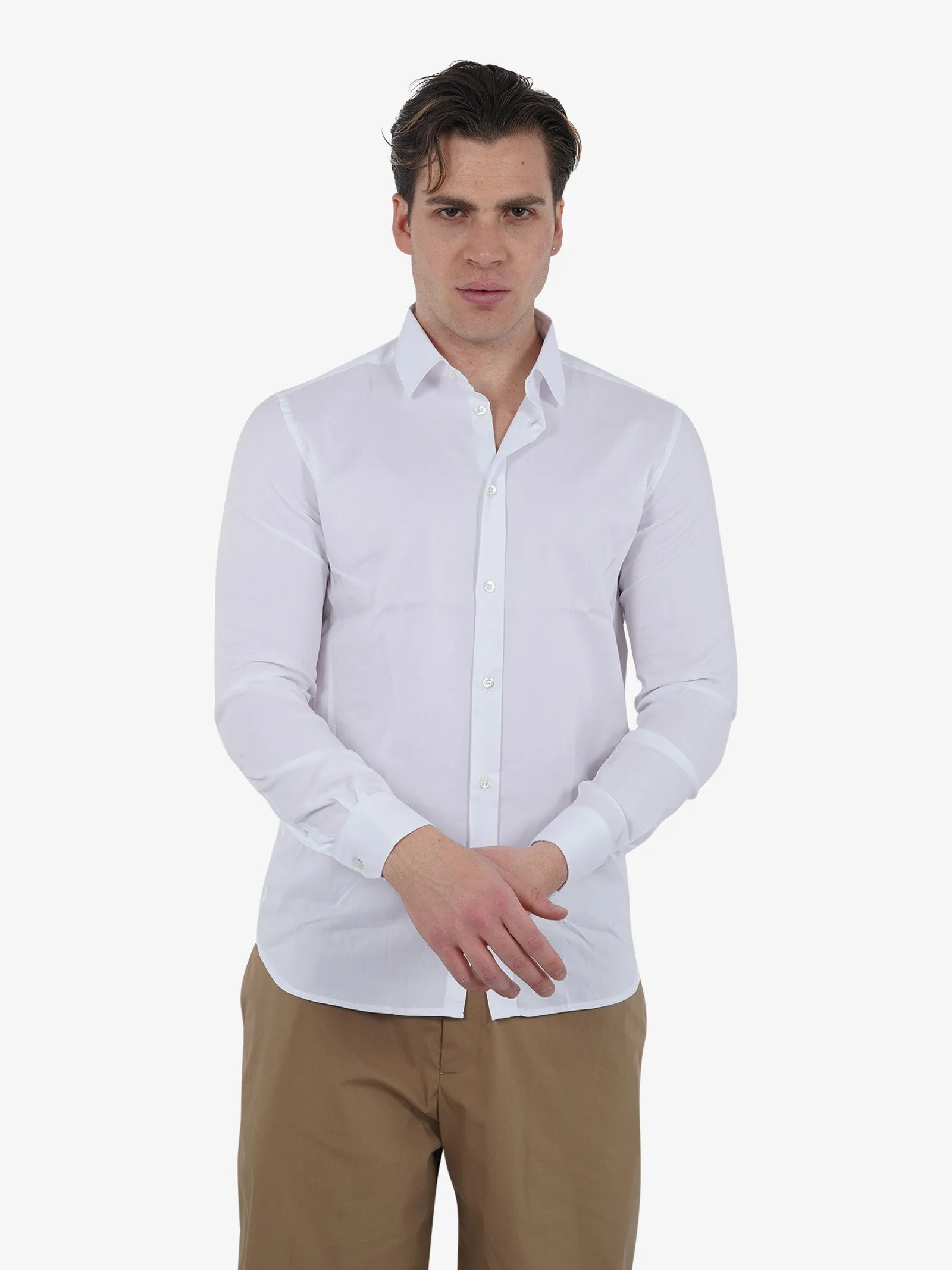 Camicia M/L CA201G uomo cotone bianco