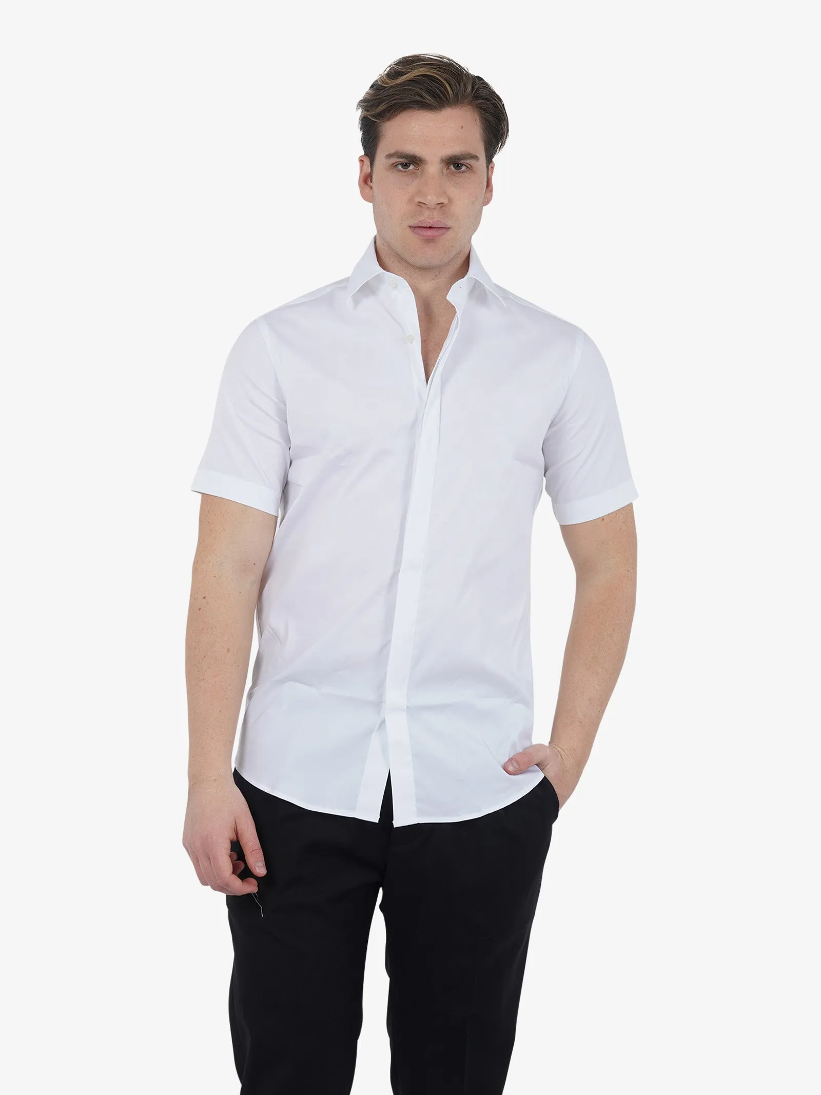 Camicia S128 L1CSS246541 uomo cotone bianco