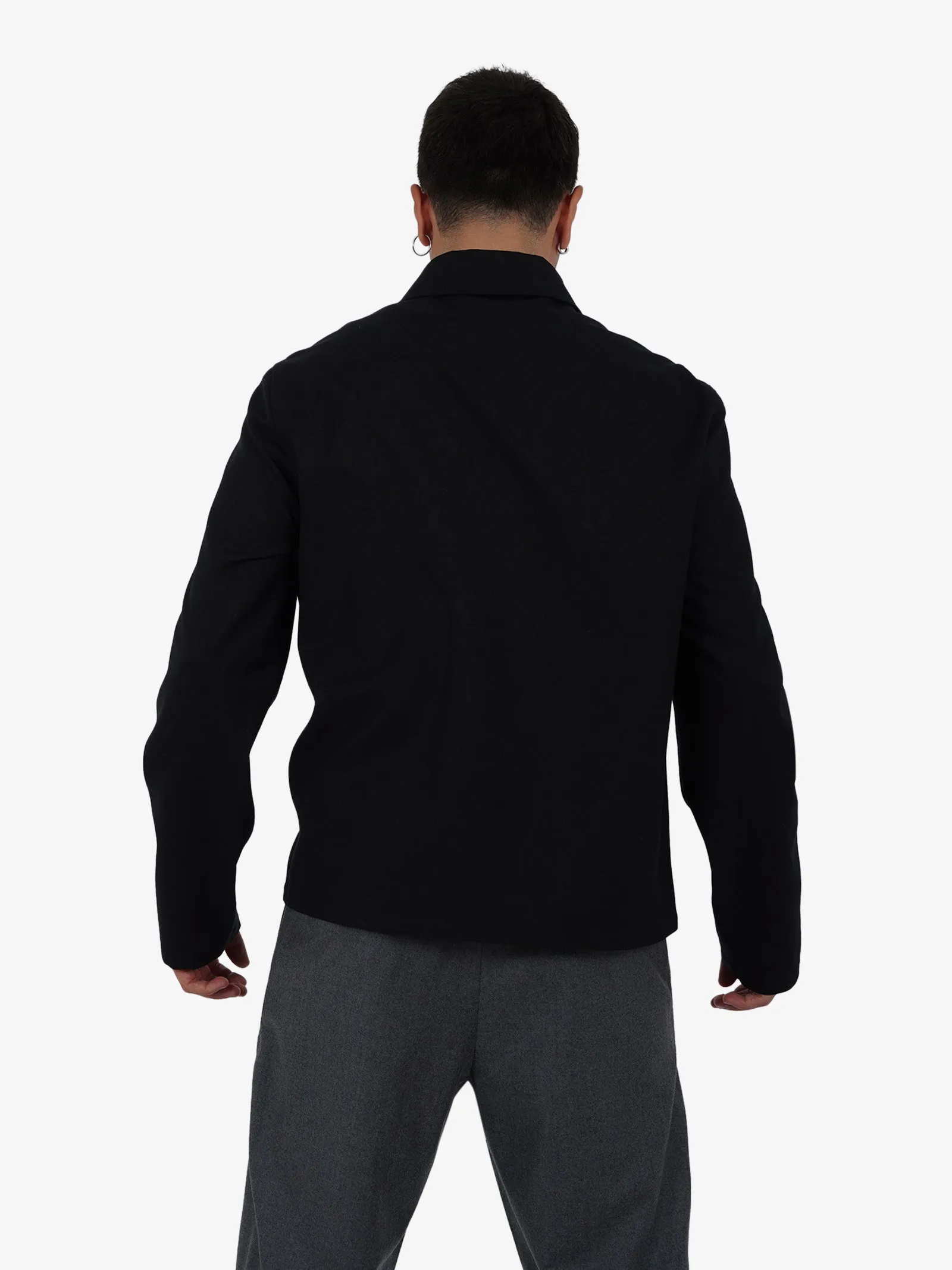 Camicia Zip S130 uomo nero