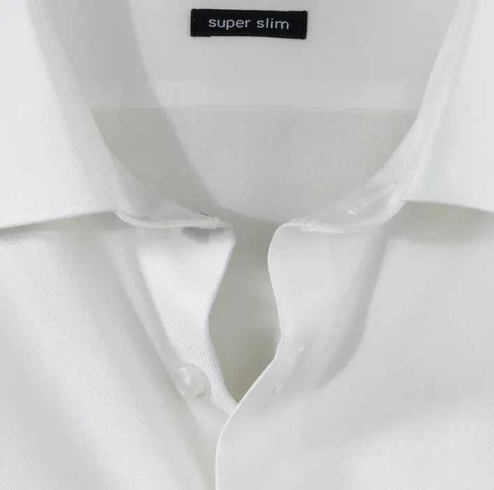 Camicia écru super slim fit olymp cotone twill stretch