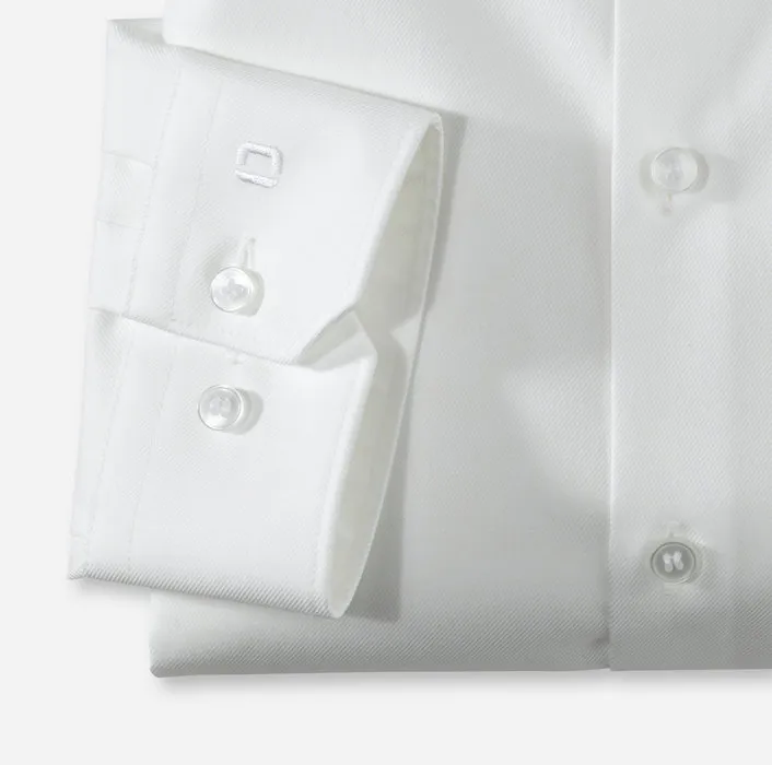 Camicia écru super slim fit olymp cotone twill stretch