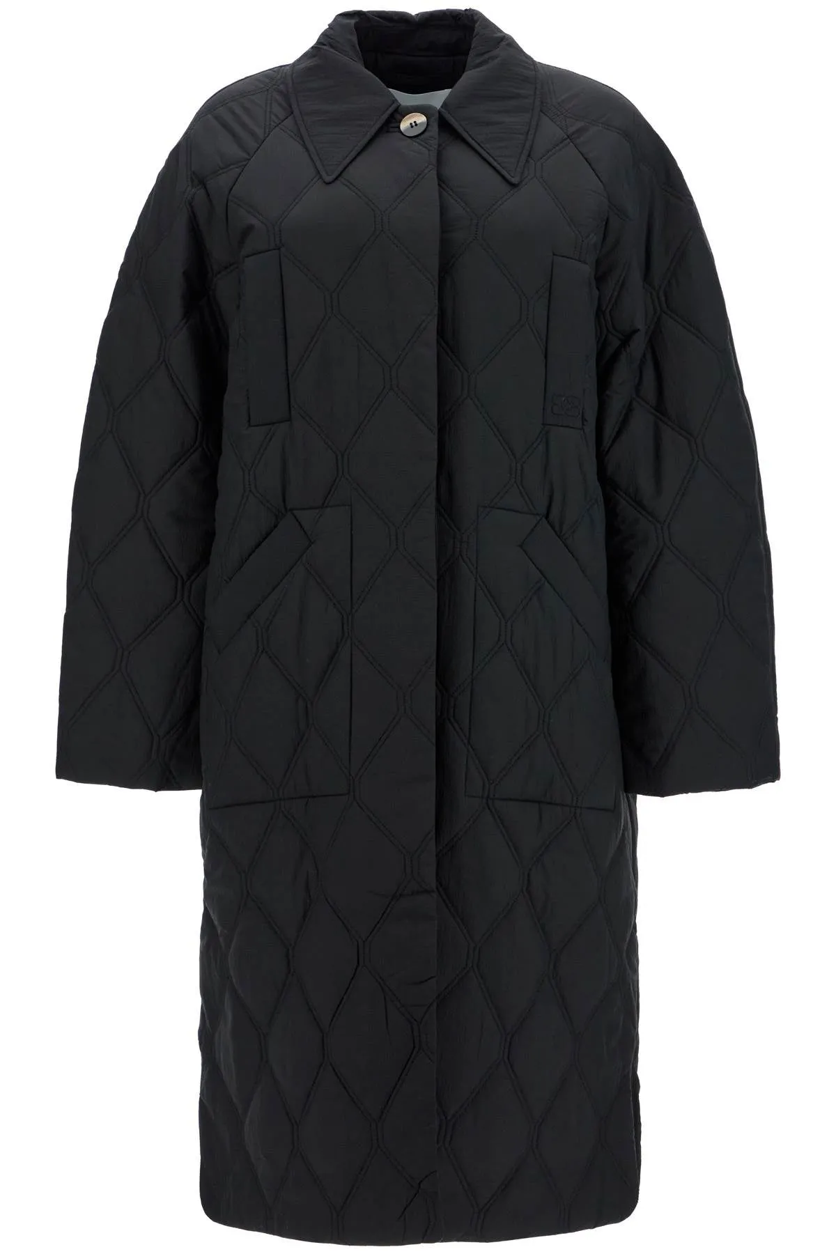 Cappotto imbottito trapuntato lungo ganni