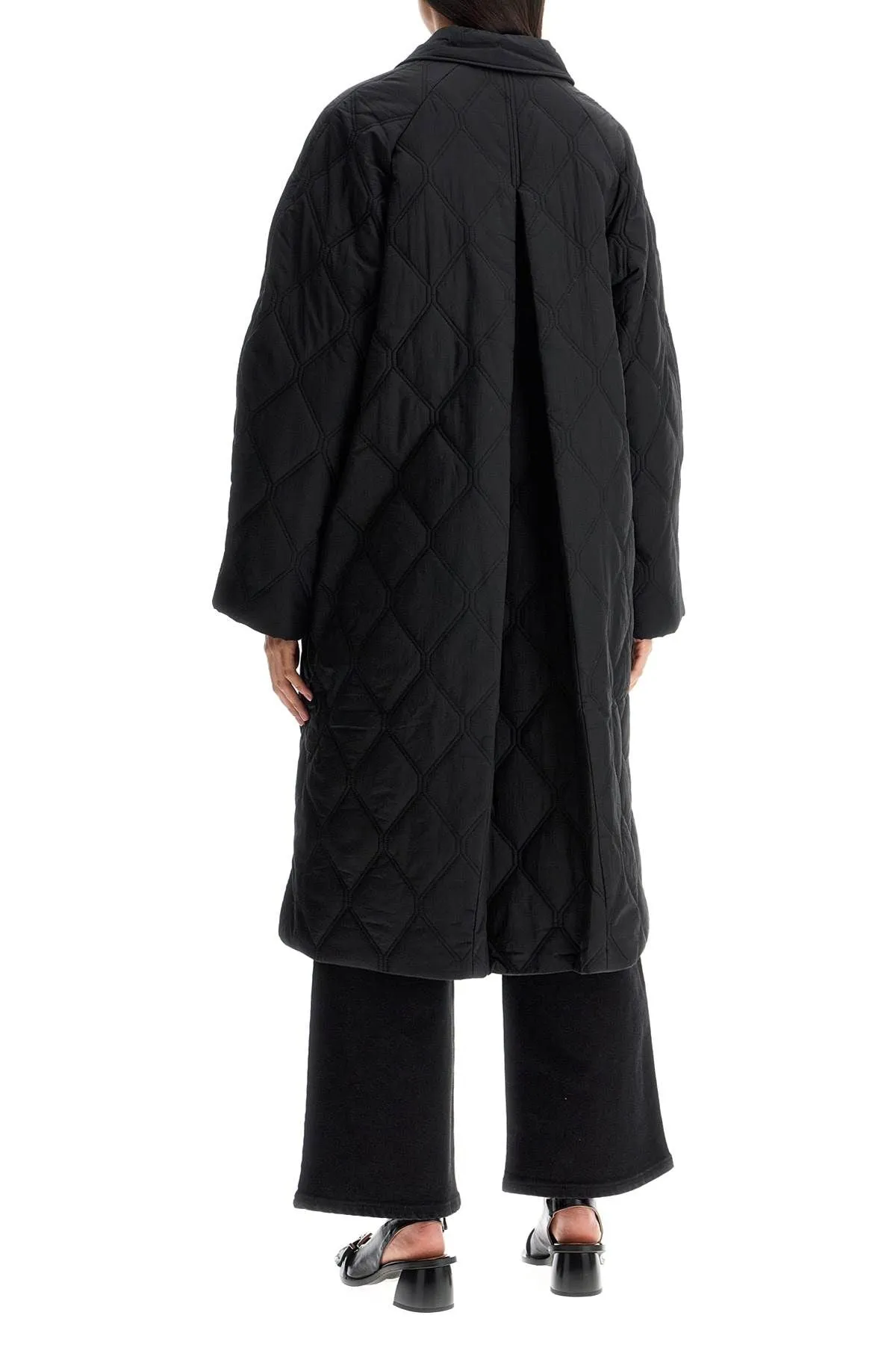 Cappotto imbottito trapuntato lungo ganni