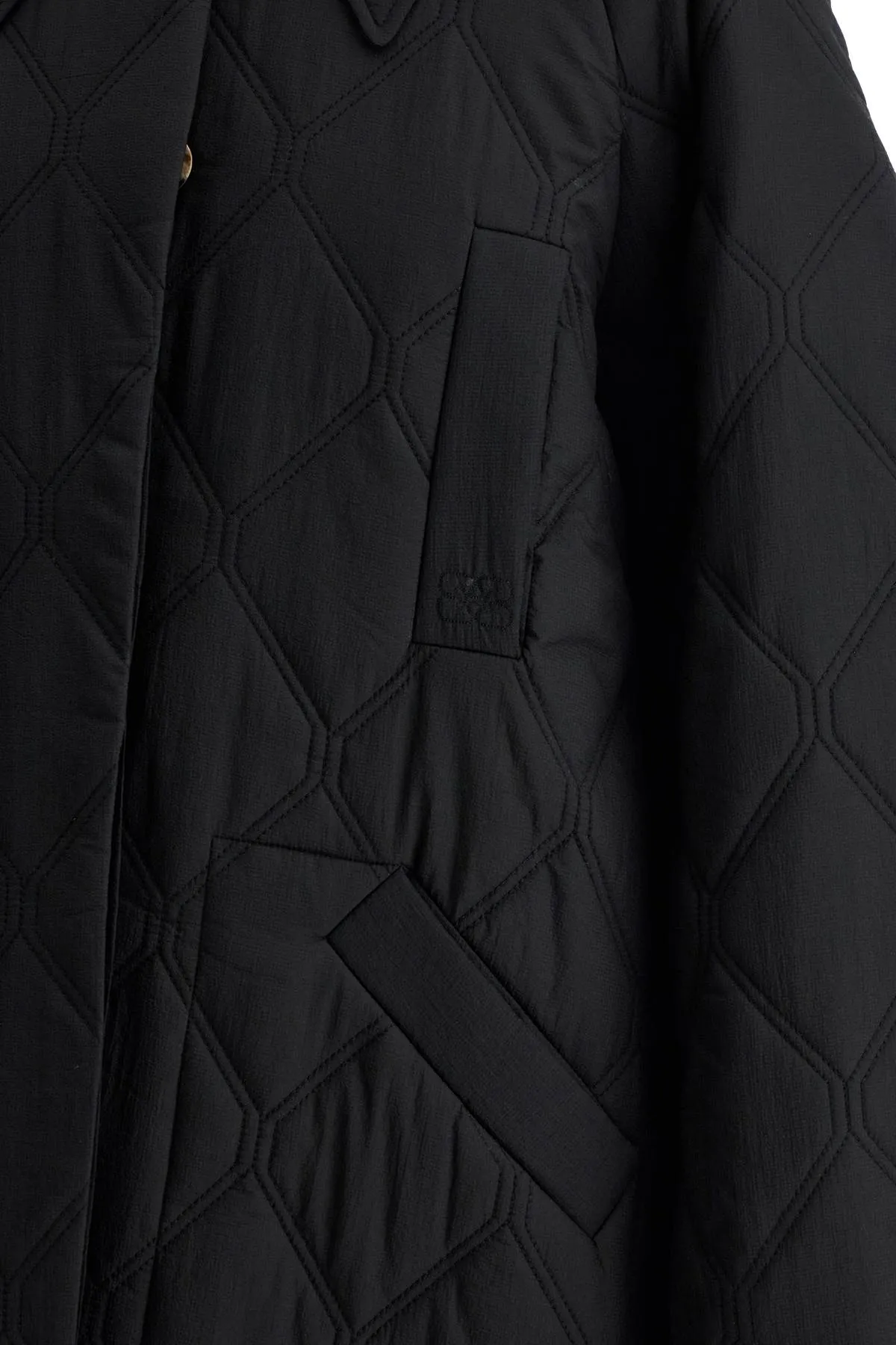 Cappotto imbottito trapuntato lungo ganni