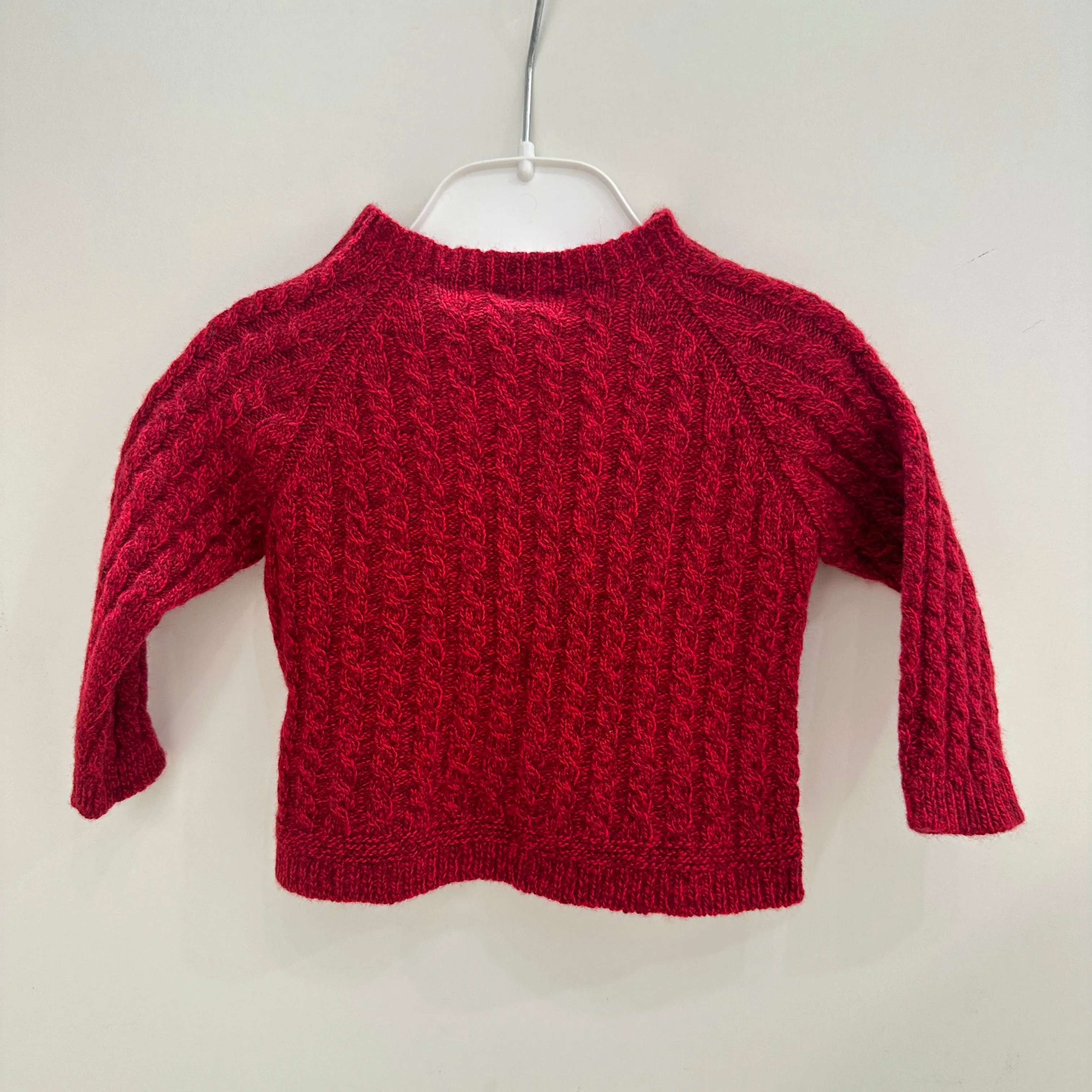Cardigan mmaniche  lunghe lavorato a trecce lana/Cachemire
