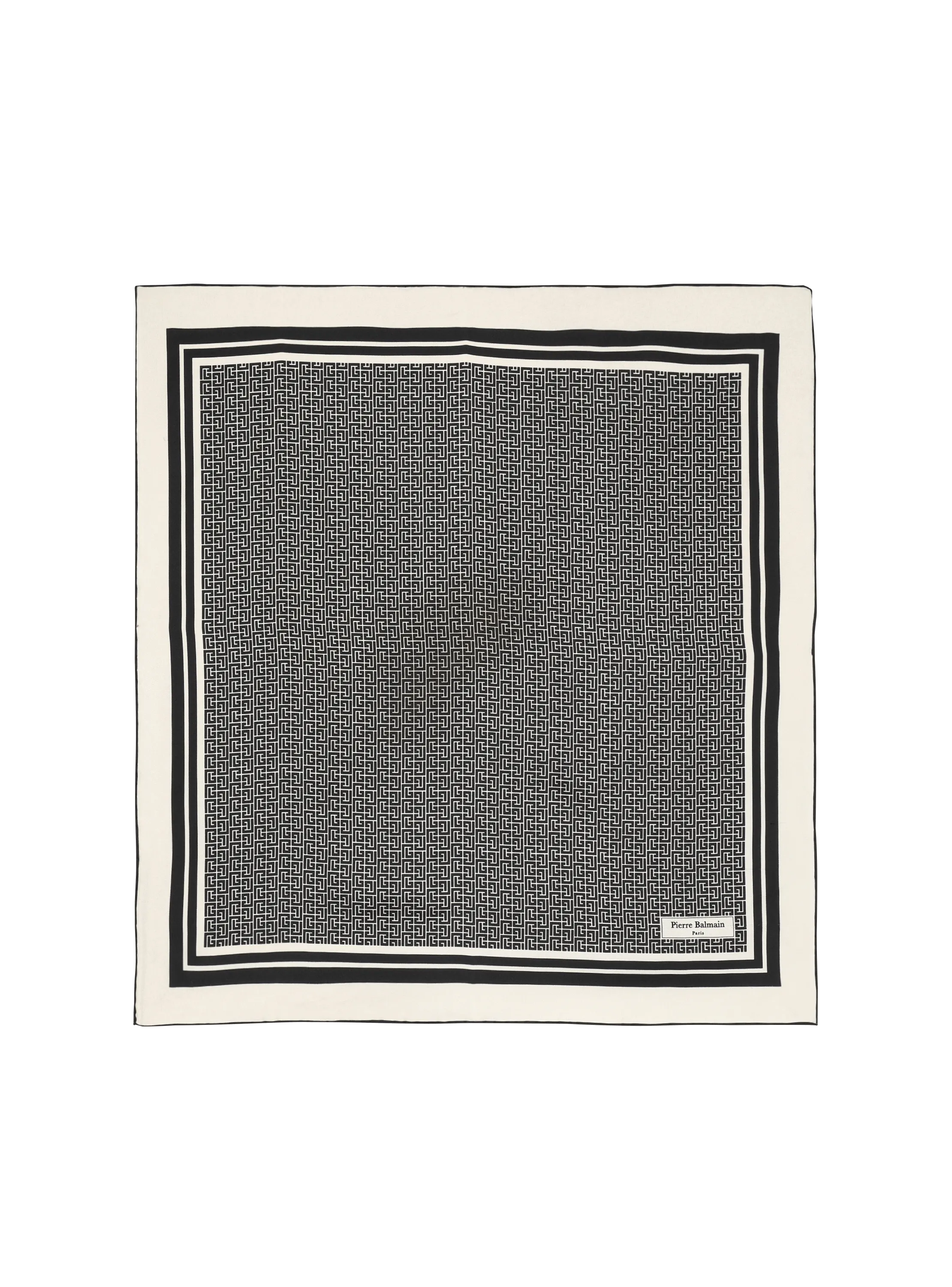 Carré di seta con stampa monogramma