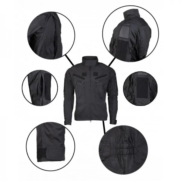 Casacche combat Chimera tinta unita Nero
