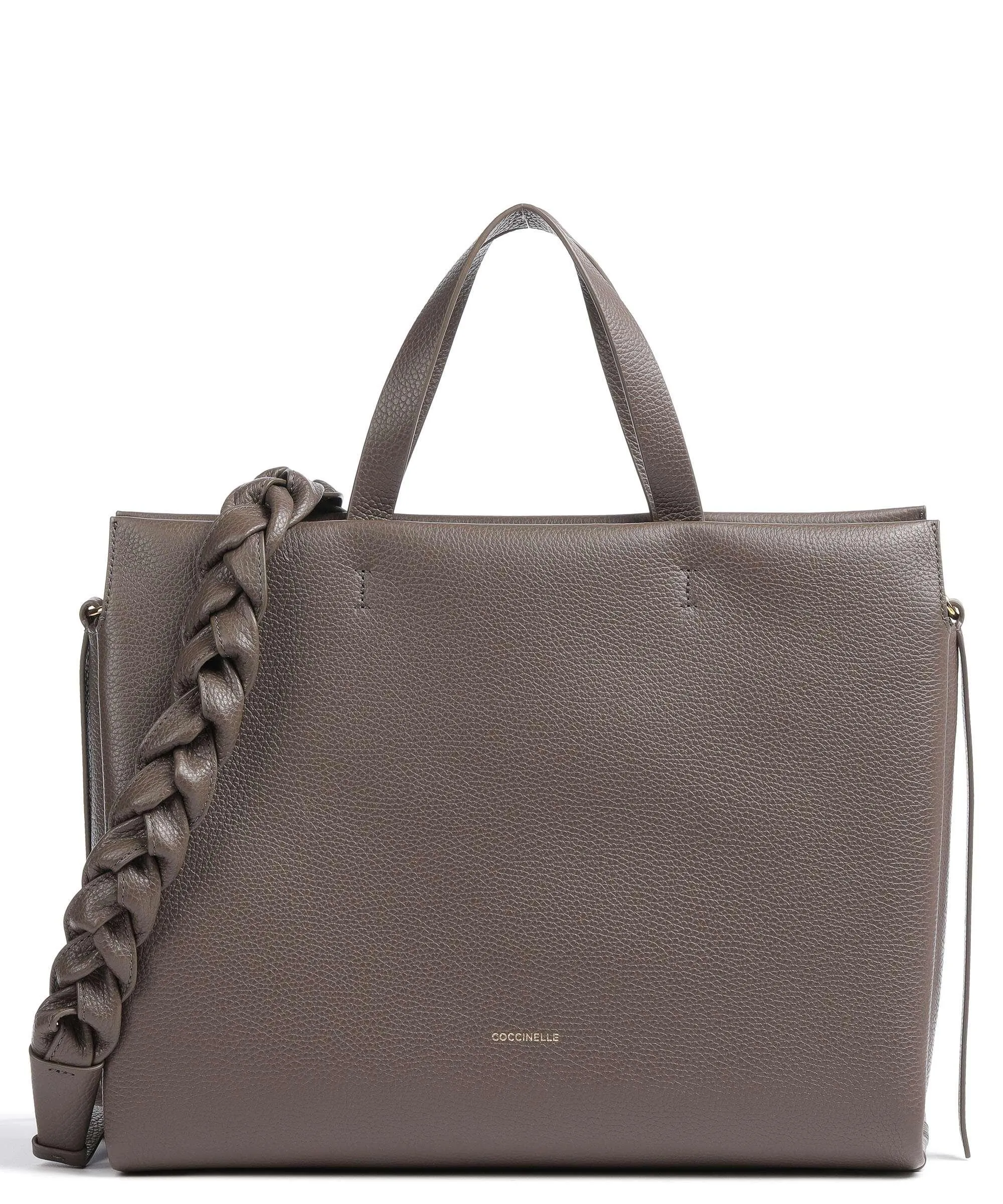  Coccinelle Boheme Borsa a mano pelle di vacchetta grana marrone  