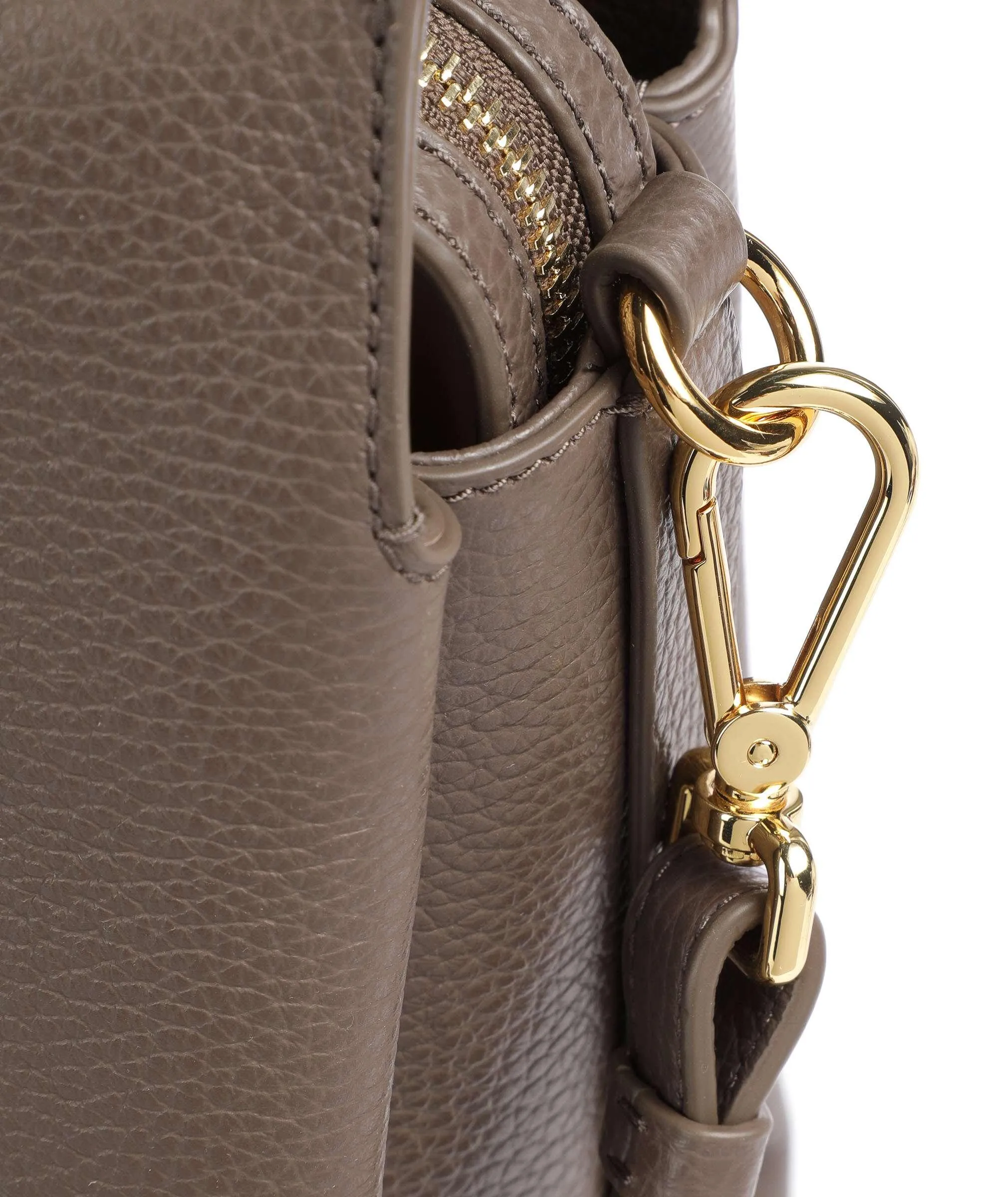  Coccinelle Boheme Borsa a mano pelle di vacchetta grana marrone  