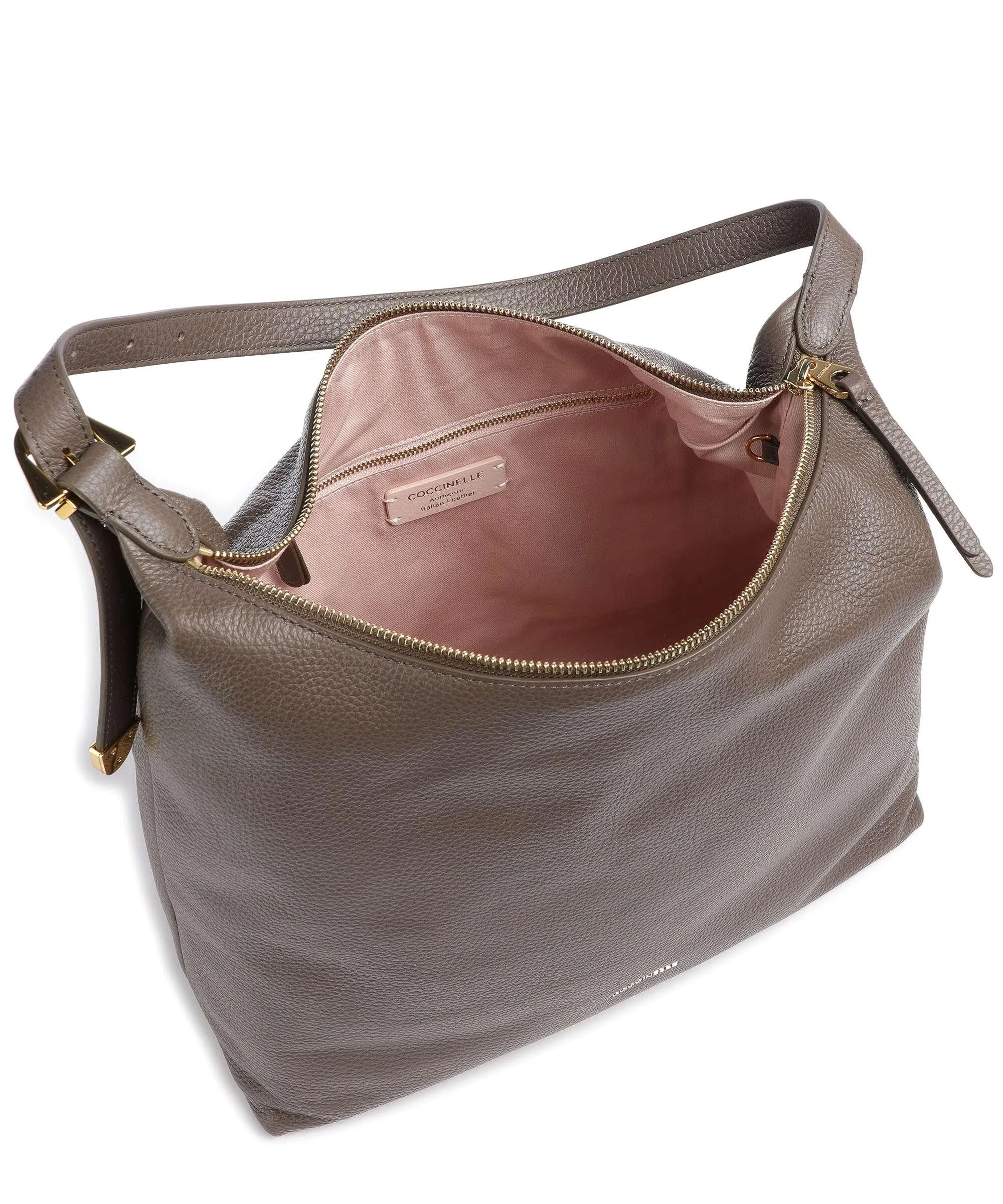  Coccinelle Gleen Borsa hobo pelle granulata marrone  