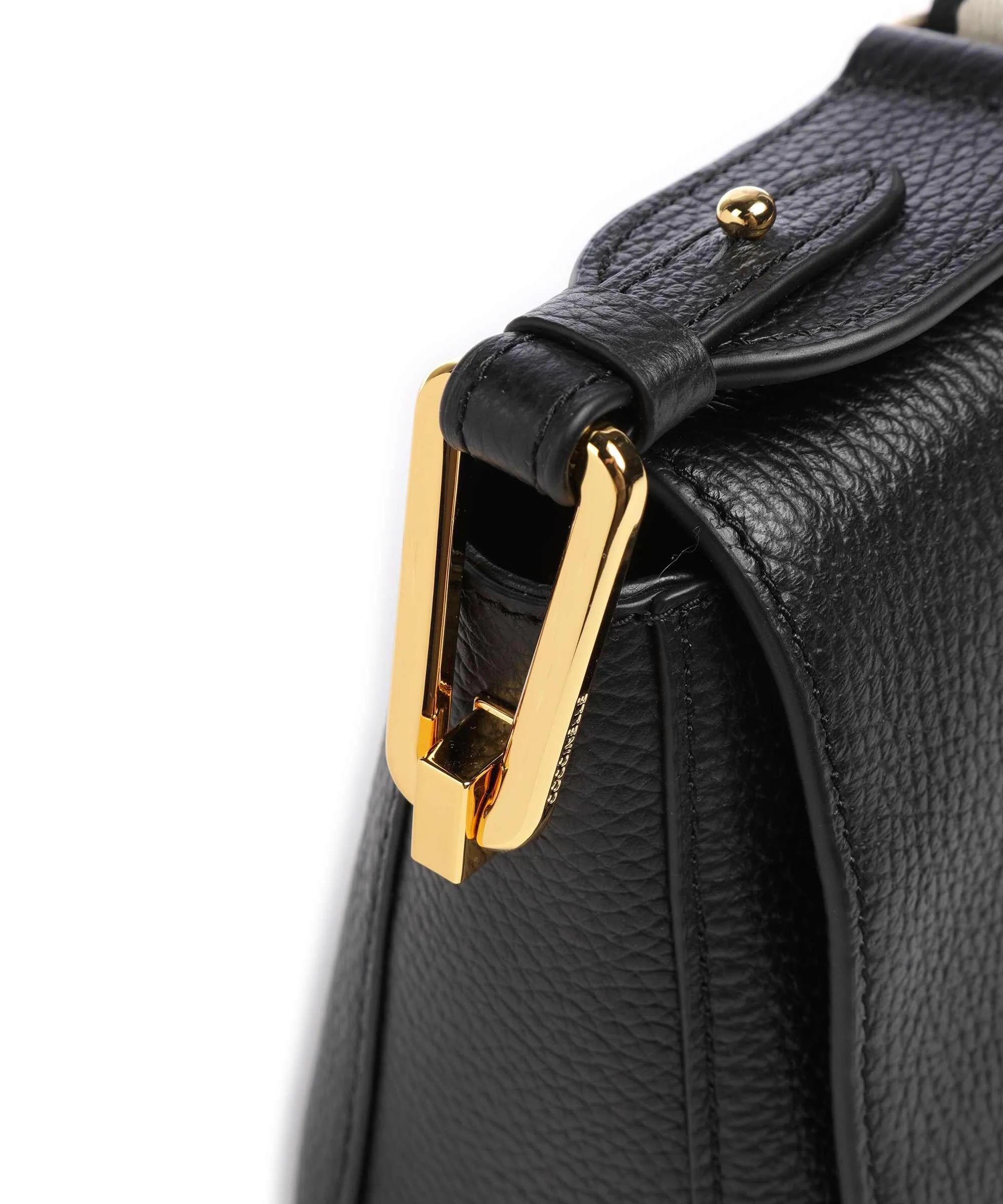  Coccinelle Liya Signature Borsa a tracolla pelle di vacchetta grana nero  