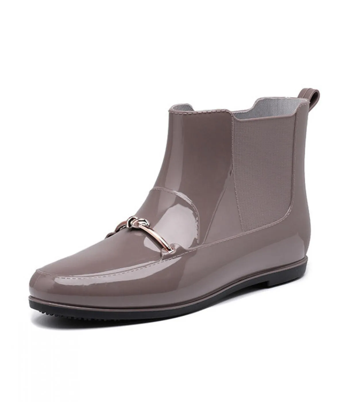 Comemore Nuovi stivali da pioggia Tacco basso Stivali da pioggia da donna Stivali alla caviglia Galosce impermeabili Scarpe da l