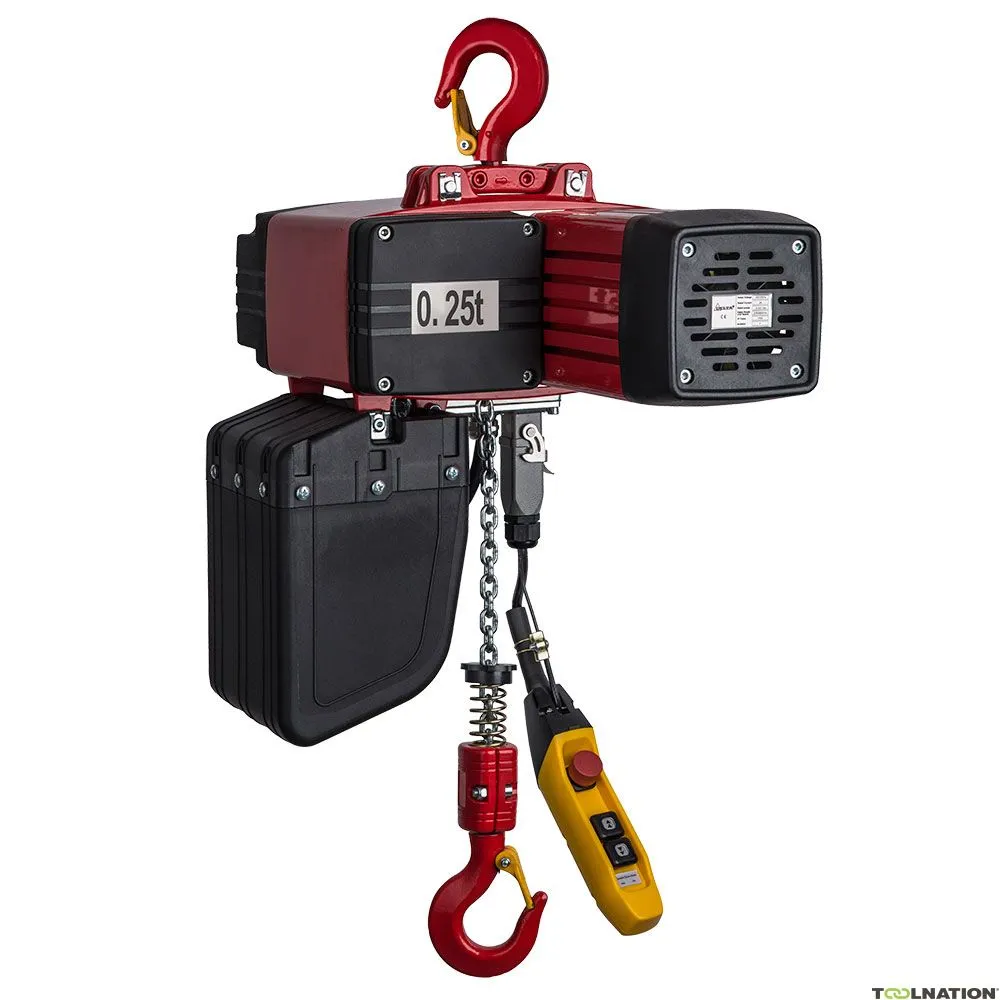 Delta DH.0.DEH.002503.06 Paranco elettrico a catena DEH - 400V - 0,25 tonnellate - con altezza di sollevamento di 6 metri - dopp