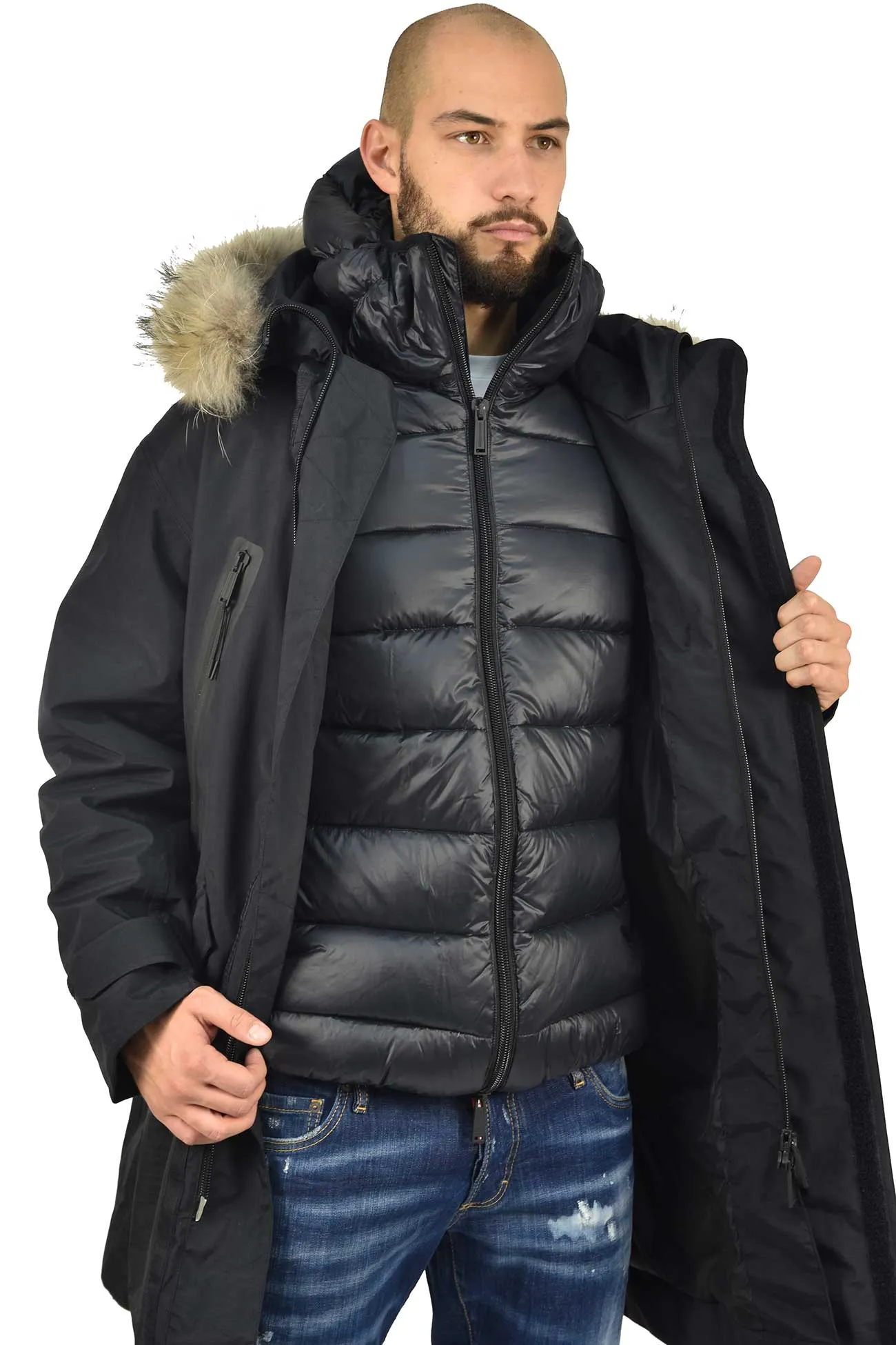 Dsquared2 Giubbotto Parka Nero Uomo Mod. S71AA0287 S48272 900