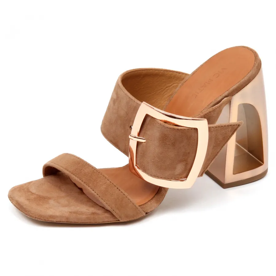 E9500 sandalo donna light brown VIC MATIE LONGISLAND scarpe suede shoe woman