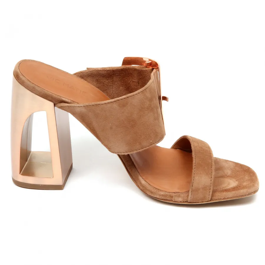 E9500 sandalo donna light brown VIC MATIE LONGISLAND scarpe suede shoe woman