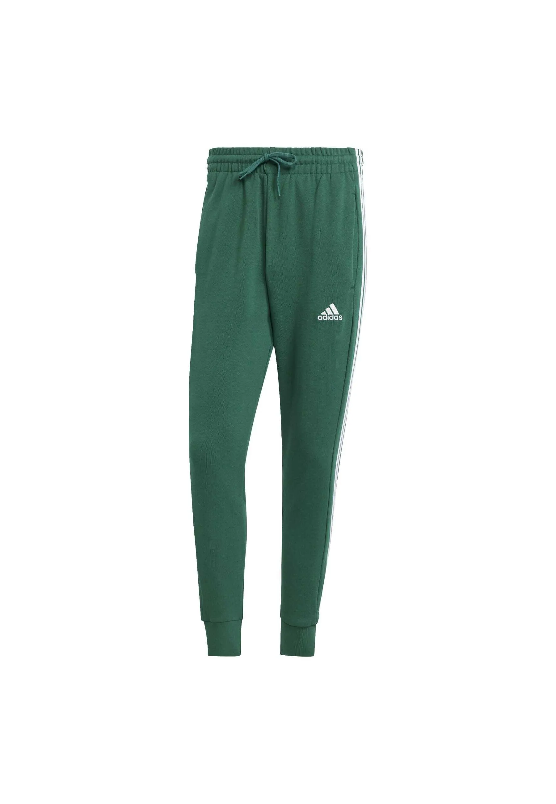 ESSENTIALS FRENCH TERRY TAPERED CUFF 3 STRIPES PANTS - Pantaloni sportivi