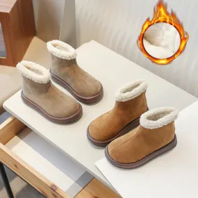 Fascino classico e versatilità minimalista Stivali da neve da principessa per ragazze Scarpe invernali in pelle scamosciata Scar