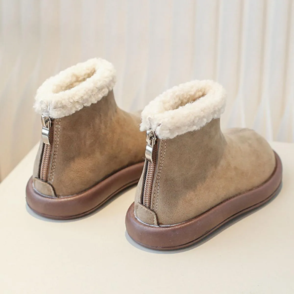 Fascino classico e versatilità minimalista Stivali da neve da principessa per ragazze Scarpe invernali in pelle scamosciata Scar