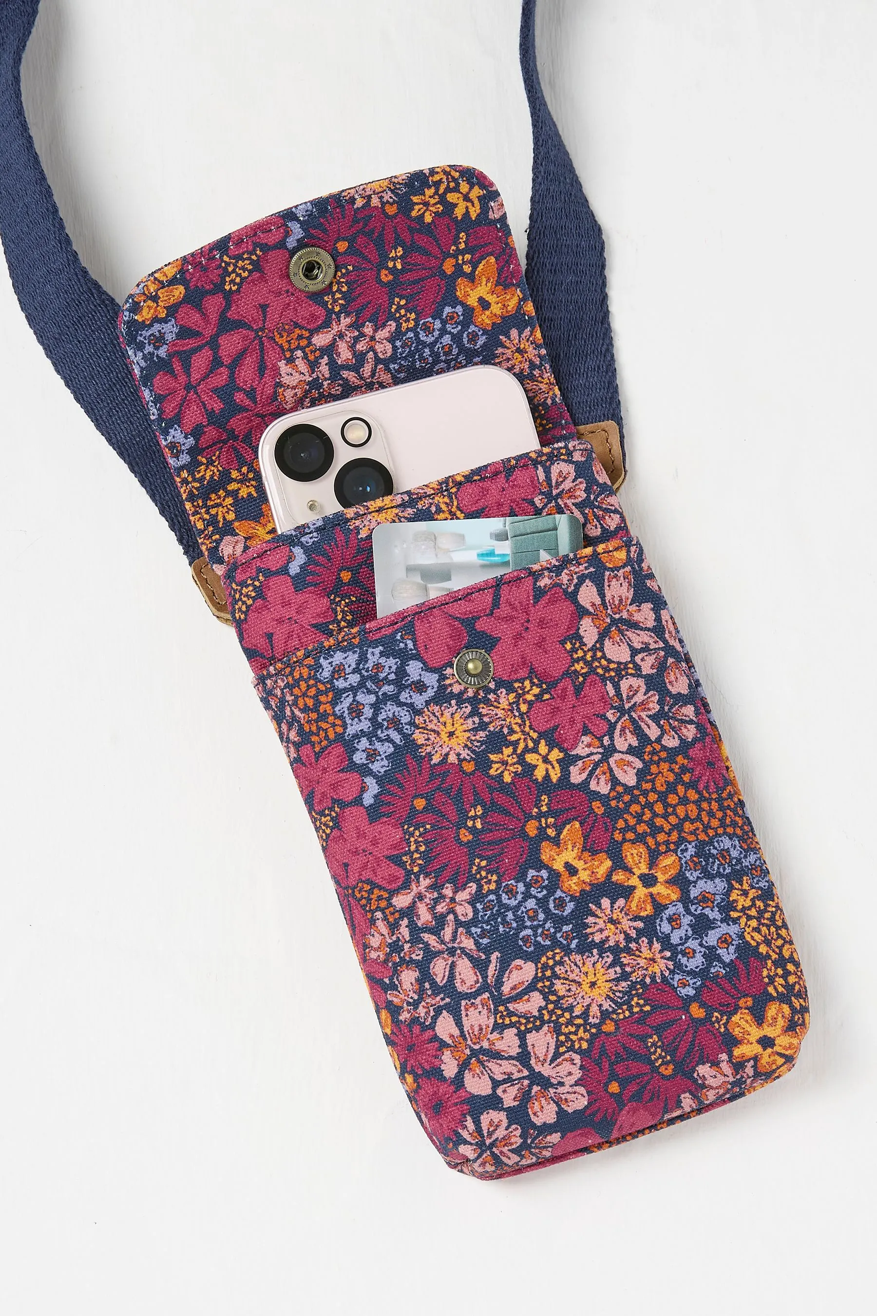 FatFace - Borsa con Floreale per telefono in tela