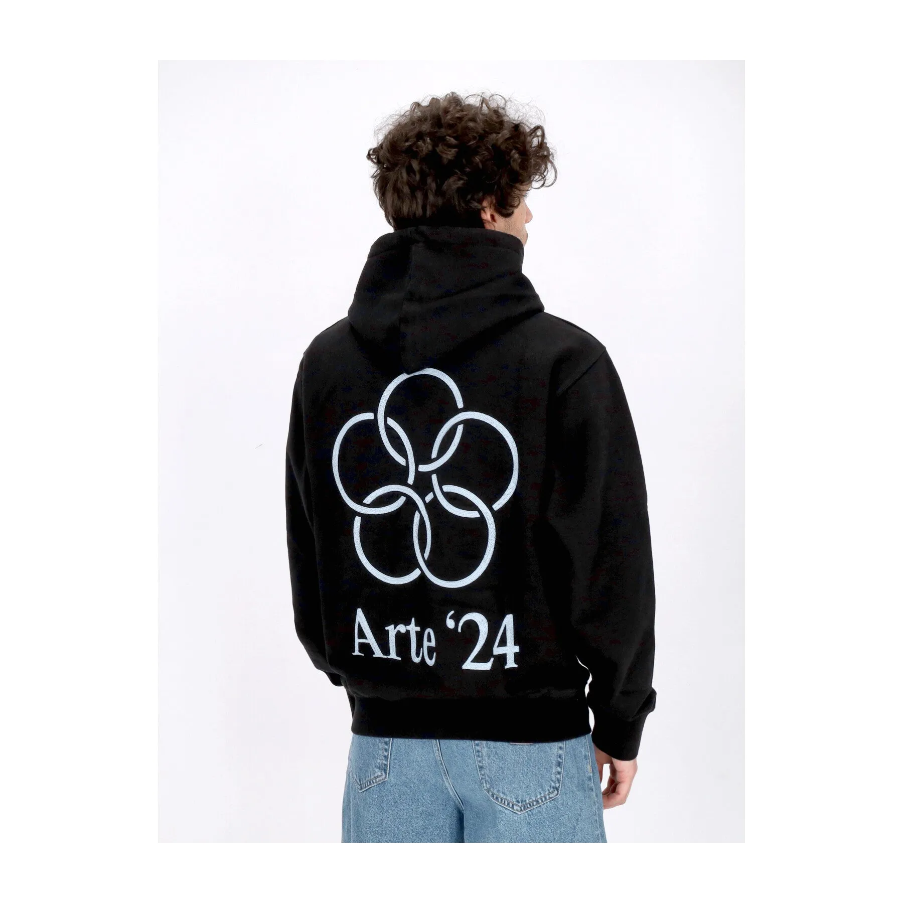 Felpa Leggera Cappuccio Uomo Hank Back Rings Hoodie Black