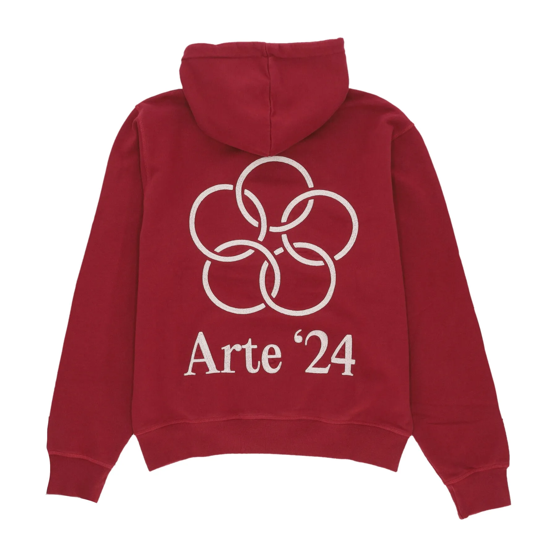 Felpa Leggera Cappuccio Uomo Hank Back Rings Hoodie Bordeaux