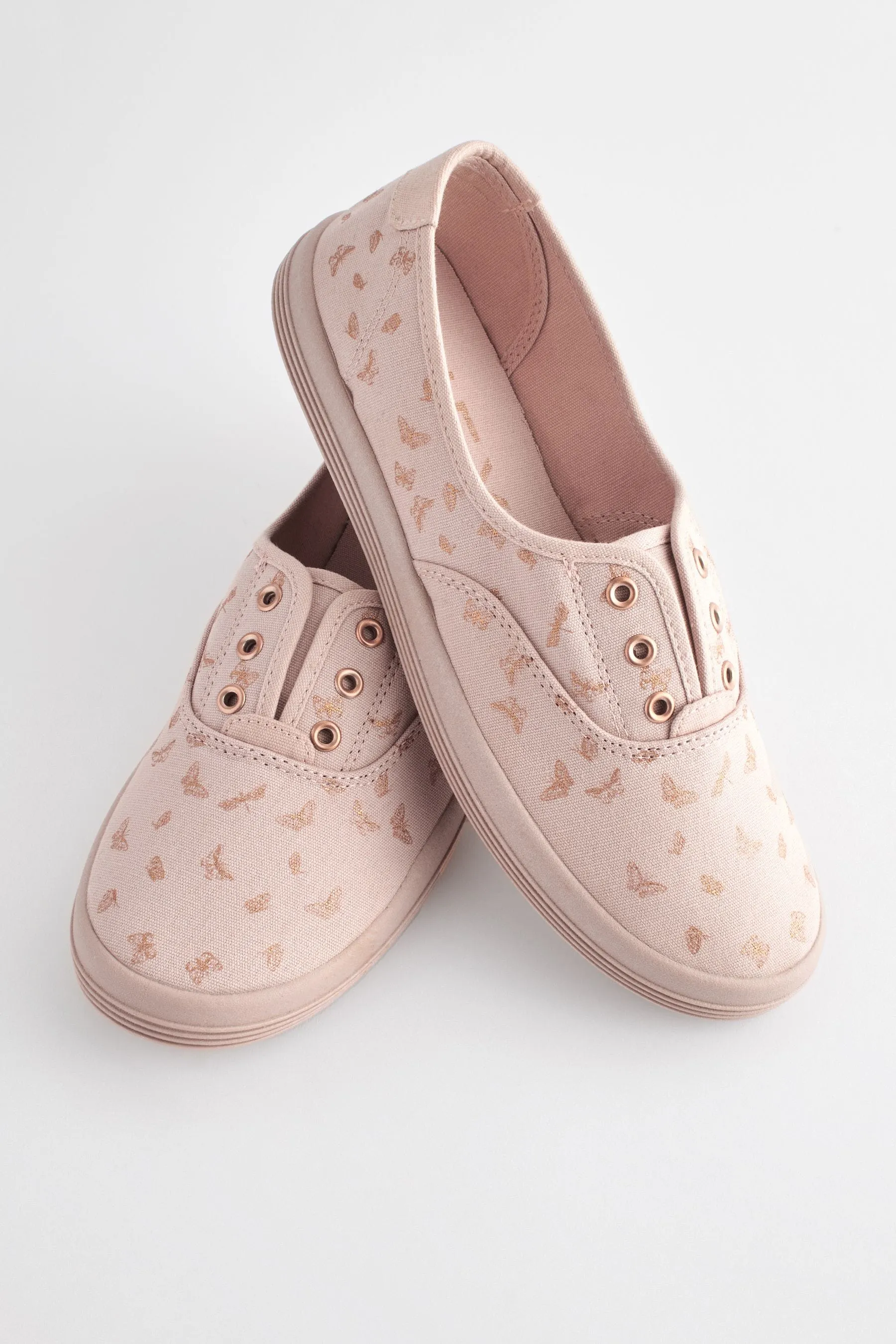 Forever Comfort® - Scarpe da ginnastica senza lacci in tela ricamate