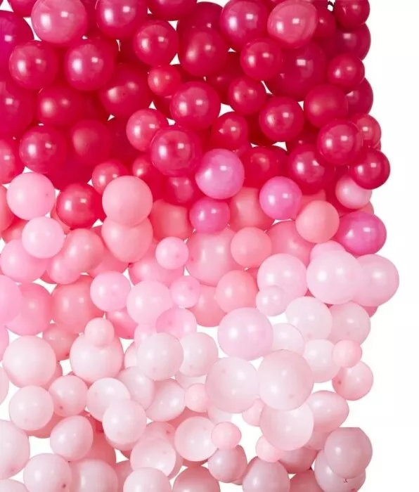 Ghirlanda muro palloncini rosa 2 x 2 m
