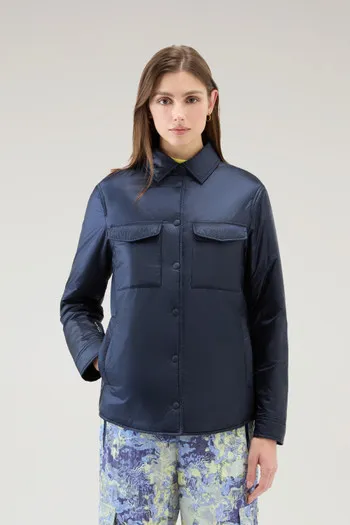 Giacca a camicia imbottita in Pertex Quantum riciclato                                                                          