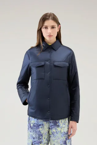 Giacca a camicia imbottita in Pertex Quantum riciclato                                                                          