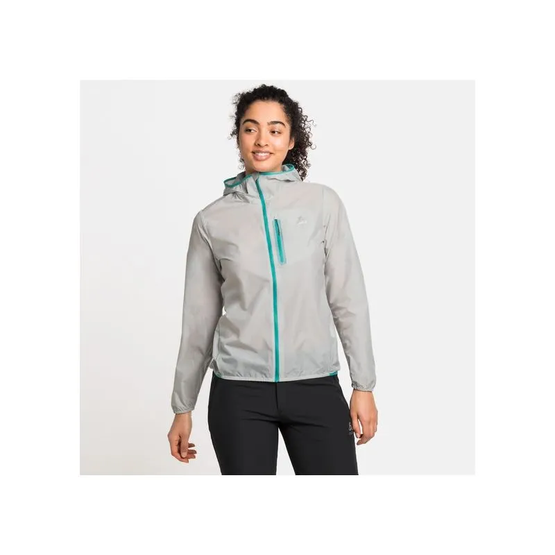 Giacca a vento Odlo Fli Antivento DWR (Grigio Argento) Donna
