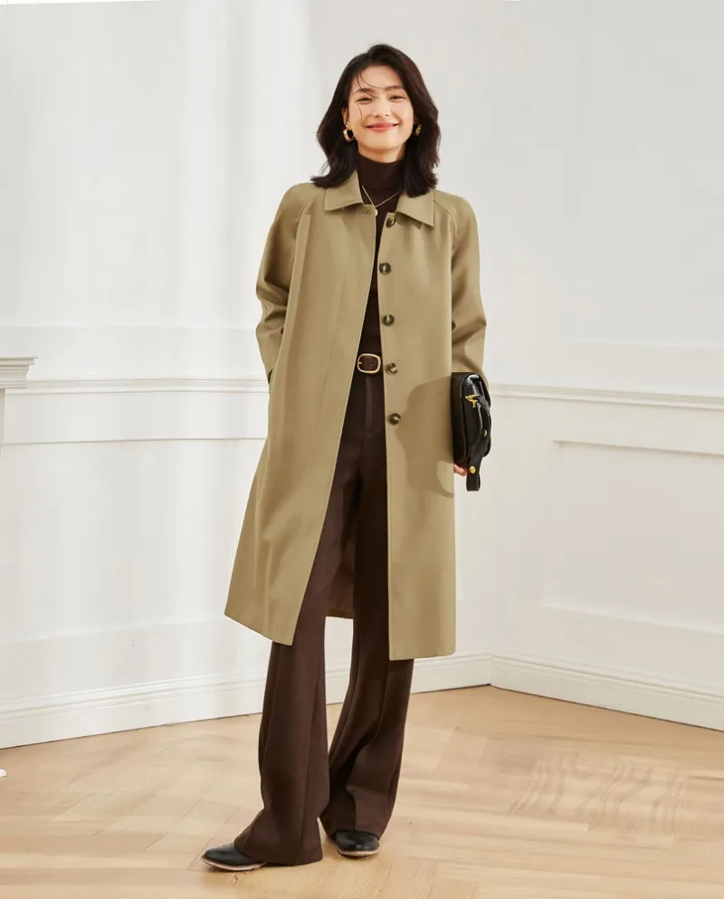 Giacca a vento per donna 23 Autunno nuovo stile Raglan allentato Giacca a vento da donna piccola alta e sottile casual di media